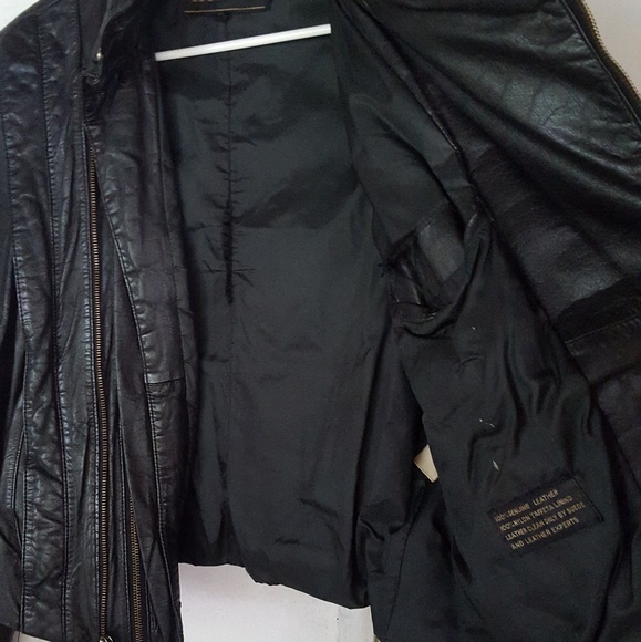 🚫SOLD🚫 80s Leather Jacket Moto Biker Motorcycle - Picture 5 of 8